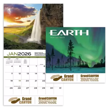 Earth Appointment Wall Calendar - Stapled